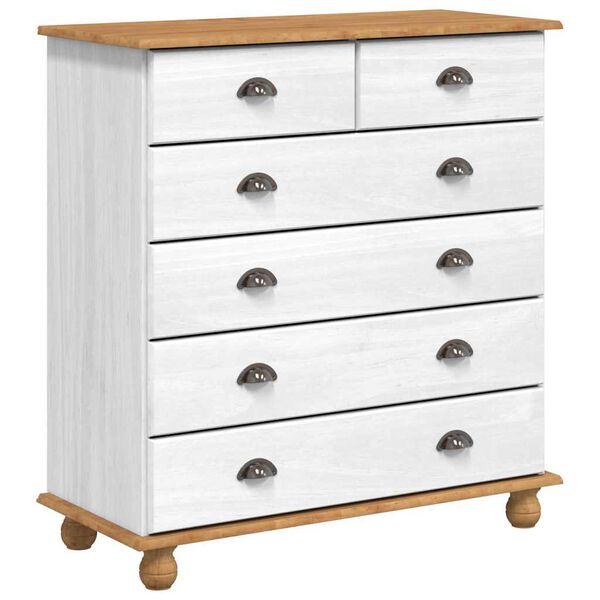 vidaXL C&ocirc;moda com gaveta ASKIM Branco 91 x 40 x 95,5 cm