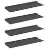 vidaXL Prateleira Flutuante 4 pcs Preto 60 x 18 x 2,5 cm A&ccedil;o