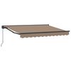 vidaXL Toldo Retr&aacute;til Manual Cinzento-acastanhado 4 x 2 m