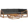 vidaXL Conjunto de Sof&aacute;s para Exterior 5 pcs Natural e Antracite