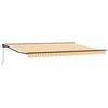vidaXL Toldo Retr&aacute;til Manual Amarelo e Branco 4,5 &times; 3,5 m