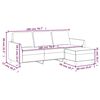 vidaXL Sofá 3 lugares c/ apoio pés 180 cm couro artificial cappuccino