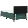 vidaXL Cama Box com colch&atilde;o Verde Escuro 100 x 200 cm Veludo
