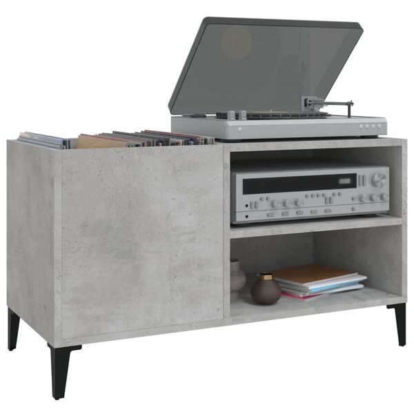 vidaXL Arm&aacute;rio p/ discos 84,5x38x48 cm derivados madeira cinza-cimento