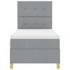 vidaXL Cama Box Spring LED Cinzento-claro 80 x 200 cm tecido