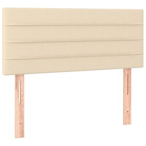 vidaXL Cabeceira de cama tecido 80x5x78/88 cm creme