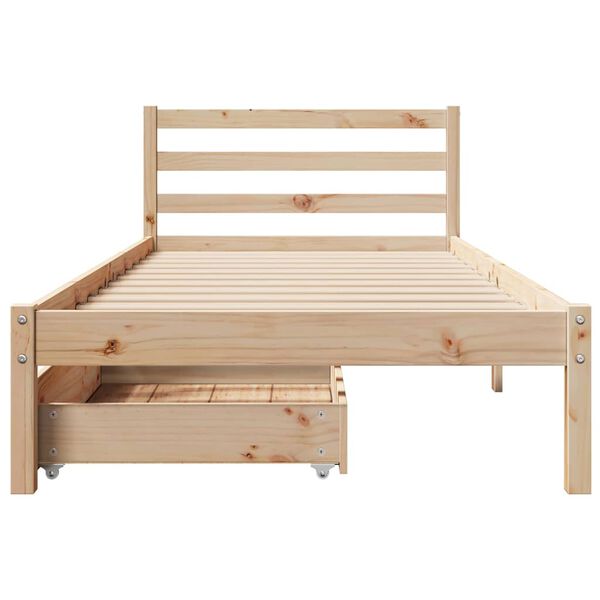 vidaXL Cama sem colch&atilde;o 90x190 cm madeira de pinho maci&ccedil;a