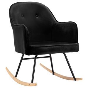vidaXL Cadeira de baloi&ccedil;o veludo preto