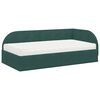 vidaXL Estrutura de Cama de Canto com Colch&atilde;o 2 pcs Verde Veludo