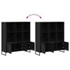 vidaXL Gabinete de Livros 2 pcs Carvalho Preto 99,5 x 30 x 108 cm