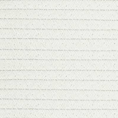 vidaXL Cesto de arrumação Ø38x46 cm algodão bege e branco