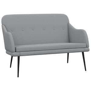 vidaXL Banco 110x76x80 cm tecido cinzento-claro