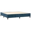 vidaXL Cama box spring c/ colch&atilde;o/LED 200x200 cm veludo azul-escuro