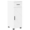vidaXL Arm&aacute;rio de Banheiro com gaveta com porta Branco 30 x 35 x 80 cm