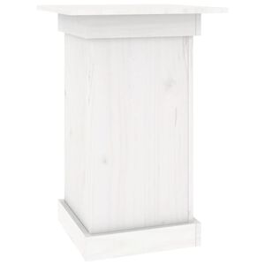 vidaXL Suporte de vasos 40x40x60 cm madeira de pinho maci&ccedil;a branco