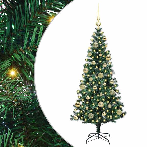 vidaXL Árvore de Natal Artificial Pré-iluminada Verde 120 cm