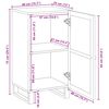 vidaXL Buffet Castanho 40 x 33 x 75 cm Madeira de manga maci&ccedil;a