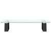 vidaXL Suporte para monitor 40x20x8 cm vidro temperado e metal preto