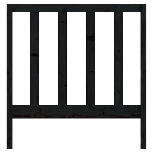 vidaXL Cabeceira de cama 95x4x100 cm pinho maci&ccedil;o preto