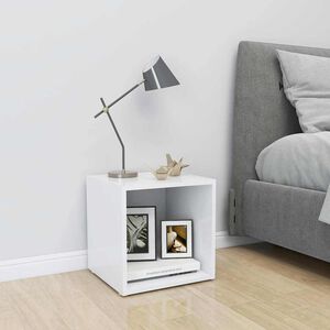 vidaXL M&oacute;vel de TV 37x35x37 cm contraplacado branco