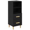 vidaXL Buffet Carvalho preto 34 x 34,5 x 90 cm Madeira processada
