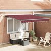 vidaXL Toldo retrátil automático com luzes LED 300x250 cm bordô