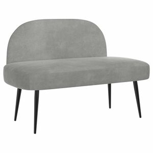 vidaXL Banco estofado com encosto Cinzento-claro 110 x 60 x 76 cm