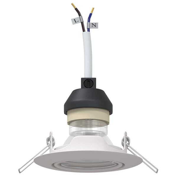 vidaXL Holofote 24 pcs Branco 9 x 9 x 2.5 cm Metal