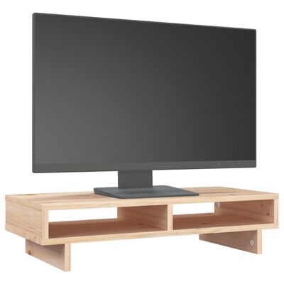 vidaXL Suporte para monitor 60x27x14 cm madeira de pinho maciça