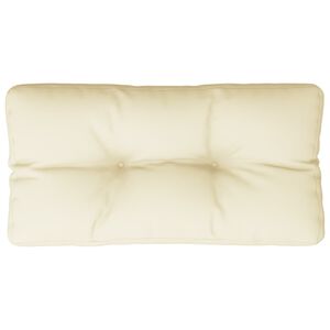 vidaXL Almofad&atilde;o para sof&aacute; de paletes 70x40x12 cm tecido cor creme
