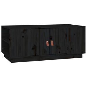vidaXL Mesa de centro 100x50x41 cm pinho maci&ccedil;o preto