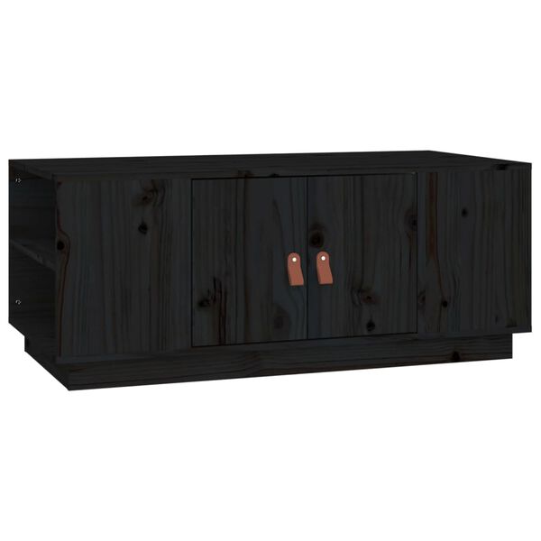 vidaXL Mesa de centro 100x50x41 cm pinho maciço preto