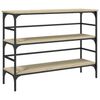 vidaXL Mesa consola 100x32x75 cm derivados de madeira carvalho sonoma