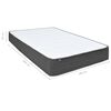 vidaXL Cama boxspring 160x200 cm tecido cinzento-escuro