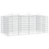 vidaXL Canteiro elevado gabi&atilde;o arqueado 200x100x100 ferro galvanizado