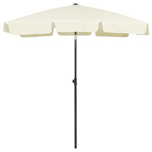 vidaXL Guarda-sol de praia 180x120 cm amarelo areia