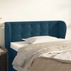 vidaXL Cabeceira de cama c/ abas veludo 103x23x78/88cm azul-escuro