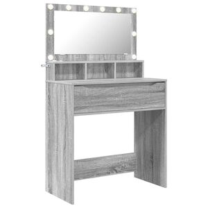 vidaXL Mesas de Maquiagem para Quarto Cinza Sonoma 80 x 39,6 x 135 cm