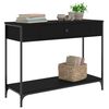 vidaXL Mesa consola 100x34,5x75 cm derivados de madeira preto
