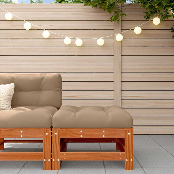 vidaXL Apoio para os p&eacute;s de jardim Madeira de pinho maci&ccedil;o