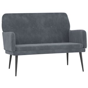 vidaXL Banco 108x79x79 cm veludo cinzento-escuro