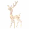 vidaXL Rena decorativa de Natal 140 LEDs 128 cm acr&iacute;lico colorido