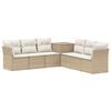 vidaXL Conjunto de Sof&aacute;s 7 unid. Bege e Branco Creme
