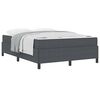vidaXL Estrutura da Cama com colchão Cinza Escuro 140 x 200 cm tecido