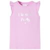 T-shirt para crian&ccedil;a manga com folhos lil&aacute;s 104