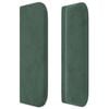 vidaXL Cabeceira de cama c/ abas veludo 103x16x78/88cm verde-escuro