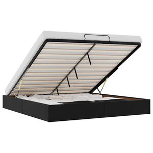 vidaXL Estrutura de cama otomana sem colch&atilde;o 180x200 cm preto