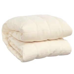 vidaXL Manta pesada 15 kg 235x290 cm tecido creme-claro