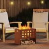 vidaXL Fire Pit Castanho 50 x 30 x 40 cm A&ccedil;o