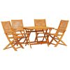 vidaXL Conjunto de Jantar para Jardim 5 unid. Castanho